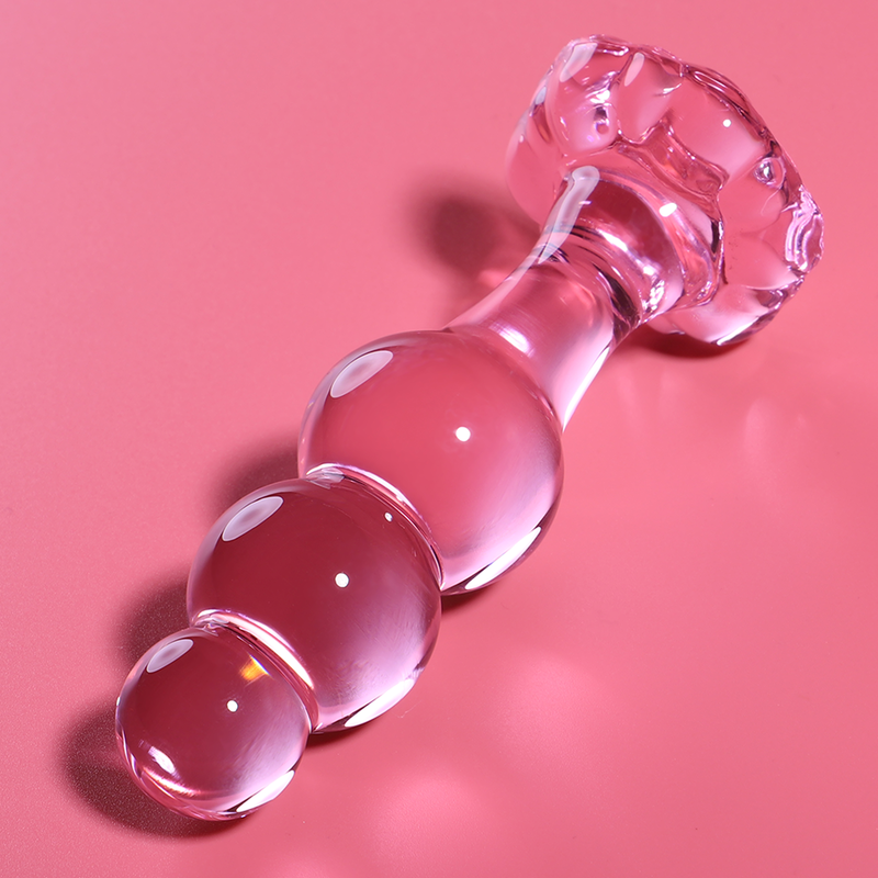 NEBULA SERIES BY IBIZA Modèle 1 Plug Anal Verre Borosilicate Rose 10.5 Cm -O- 3 Cm — vue détaillée