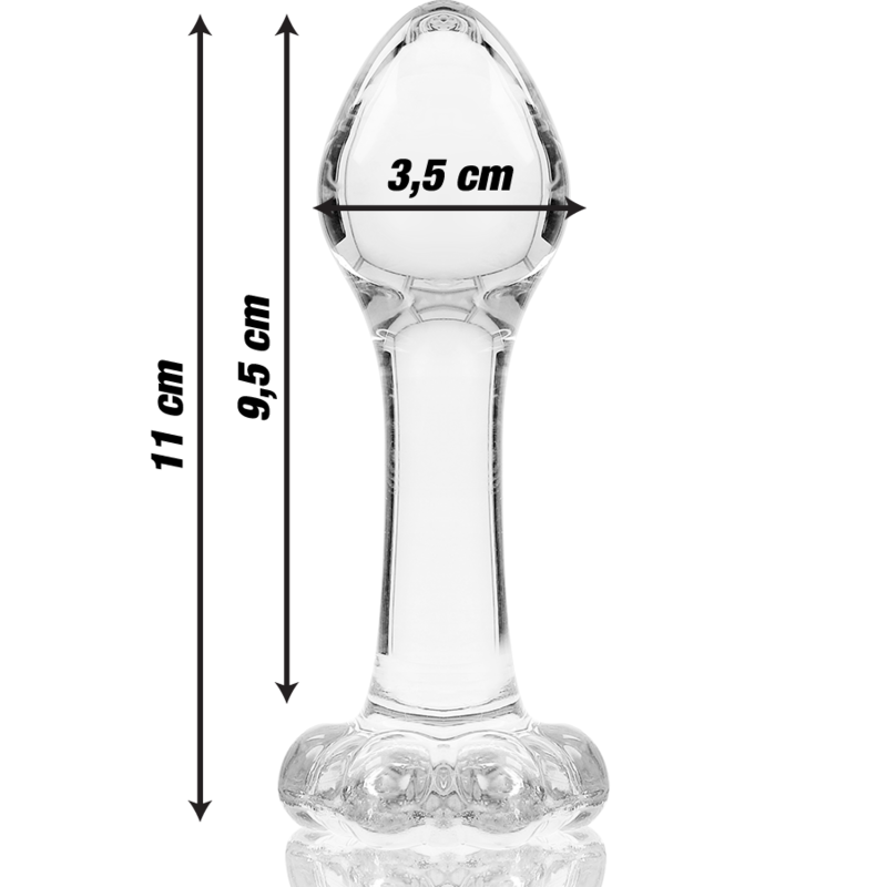 NEBULA SERIES BY IBIZA Plug Anal Modèle 2 Verre Borosilicate Clair 11 Cm -O- 3.5 Cm — vue alternative