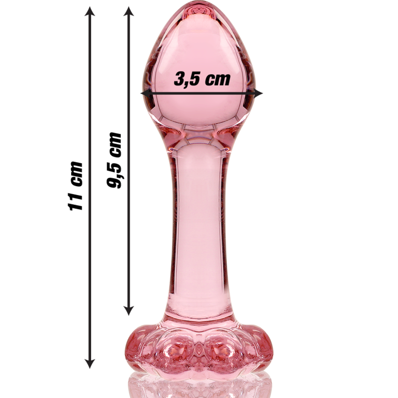 NEBULA SERIES BY IBIZA Plug Anal Modèle 2 Verre Borosilicate Rose 11 Cm -O- 3.5 Cm — vue alternative