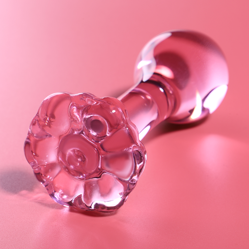 NEBULA SERIES BY IBIZA Plug Anal Modèle 2 Verre Borosilicate Rose 11 Cm -O- 3.5 Cm — vue détaillée