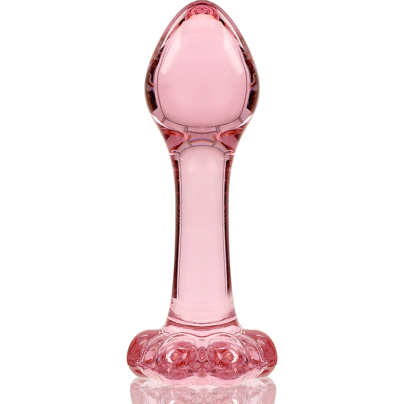 NEBULA SERIES BY IBIZA Plug Anal Modèle 2 Verre Borosilicate Rose 11 Cm -O- 3.5 Cm — accessoires inclus