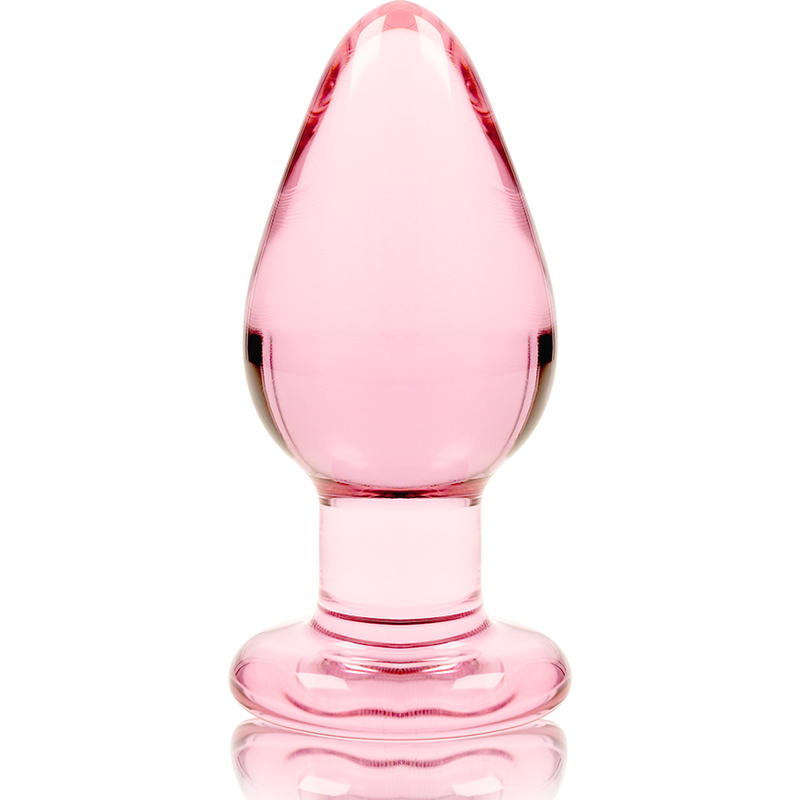 NEBULA SERIES BY IBIZA Plug Anal Modèle 3 Verre Borosilicate Rose 11 Cm -O- 5 Cm — accessoires inclus