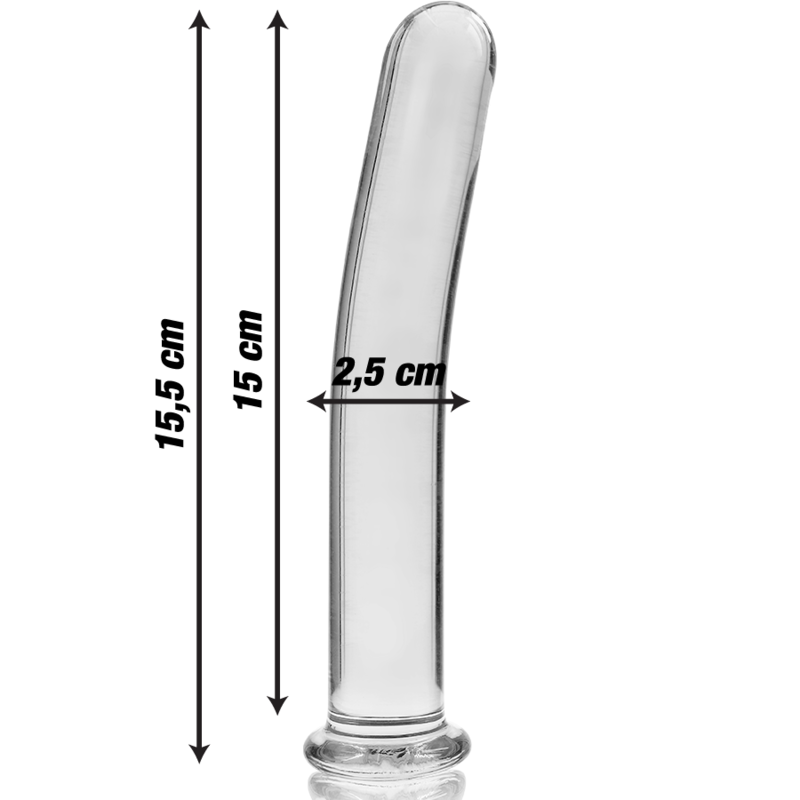 NEBULA SERIES BY IBIZA Modèle 9 Gode Verre Borosilicate Clair 15.5 Cm -O- 2.5 Cm — vue alternative
