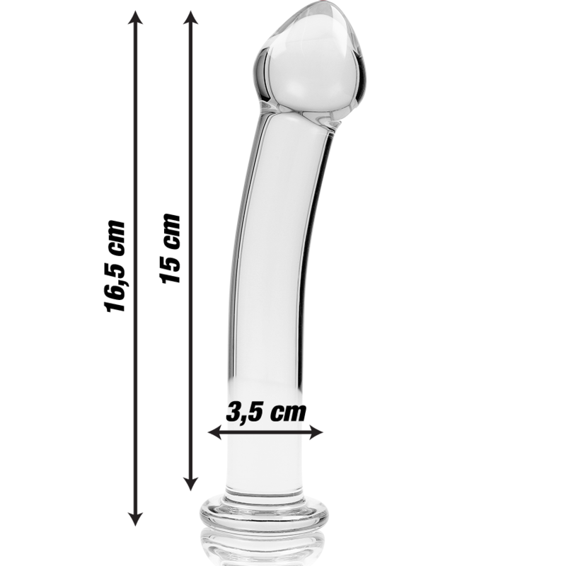 NEBULA SERIES BY IBIZA Modèle 11 Gode Verre Borosilicate Clair 16 Cm -O- 3 Cm — vue alternative