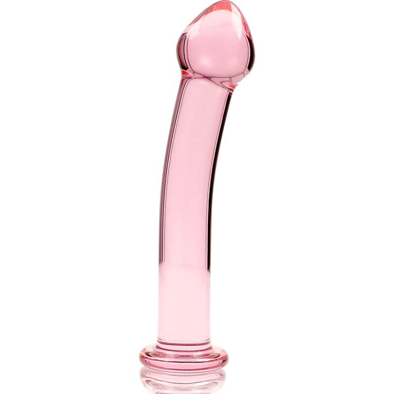NEBULA SERIES BY IBIZA Modèle 11 Gode Verre Borosilicate Rose 16 Cm -O- 3 Cm — accessoires inclus