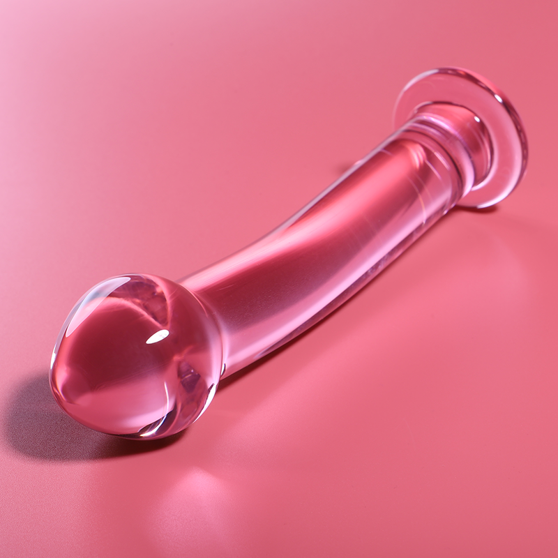 NEBULA SERIES BY IBIZA Modèle 11 Gode Verre Borosilicate Rose 16 Cm -O- 3 Cm — vue détaillée