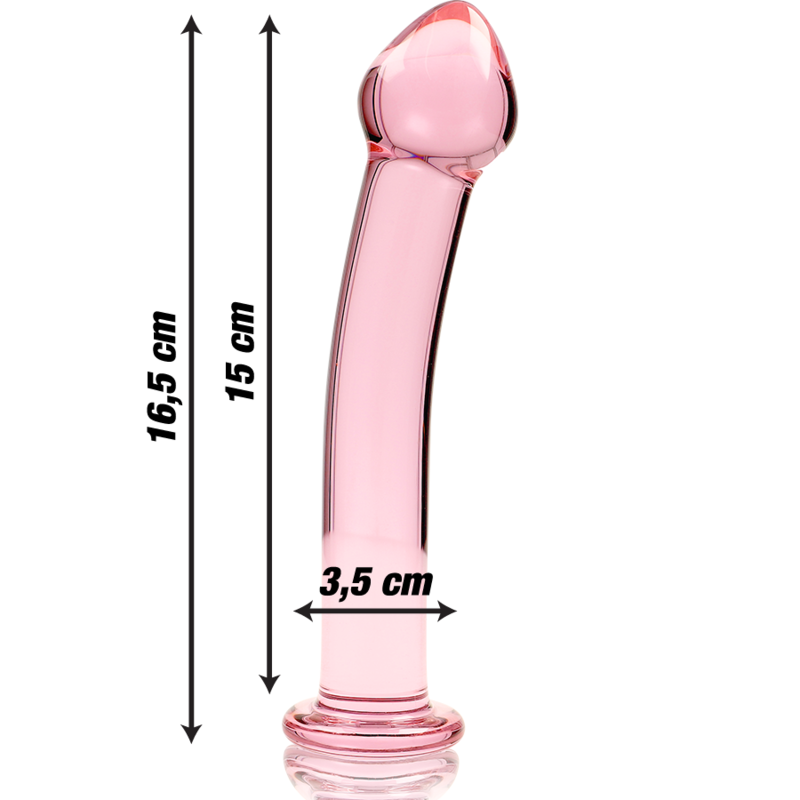 NEBULA SERIES BY IBIZA Modèle 11 Gode Verre Borosilicate Rose 16 Cm -O- 3 Cm — vue alternative