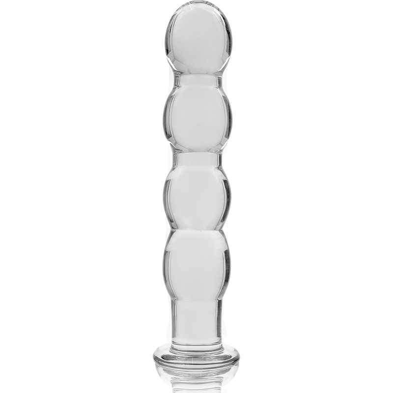 NEBULA SERIES BY IBIZA Modèle 10 Gode Verre Borosilicate Clair 16.5 Cm -O- 3.5 Cm — accessoires inclus