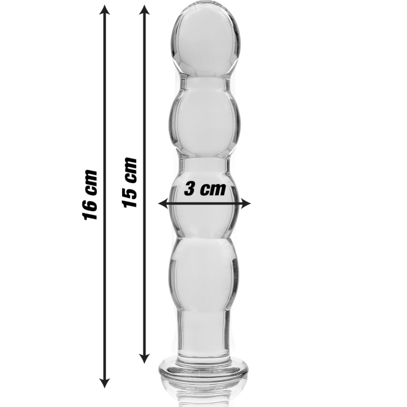 NEBULA SERIES BY IBIZA Modèle 10 Gode Verre Borosilicate Clair 16.5 Cm -O- 3.5 Cm — vue alternative