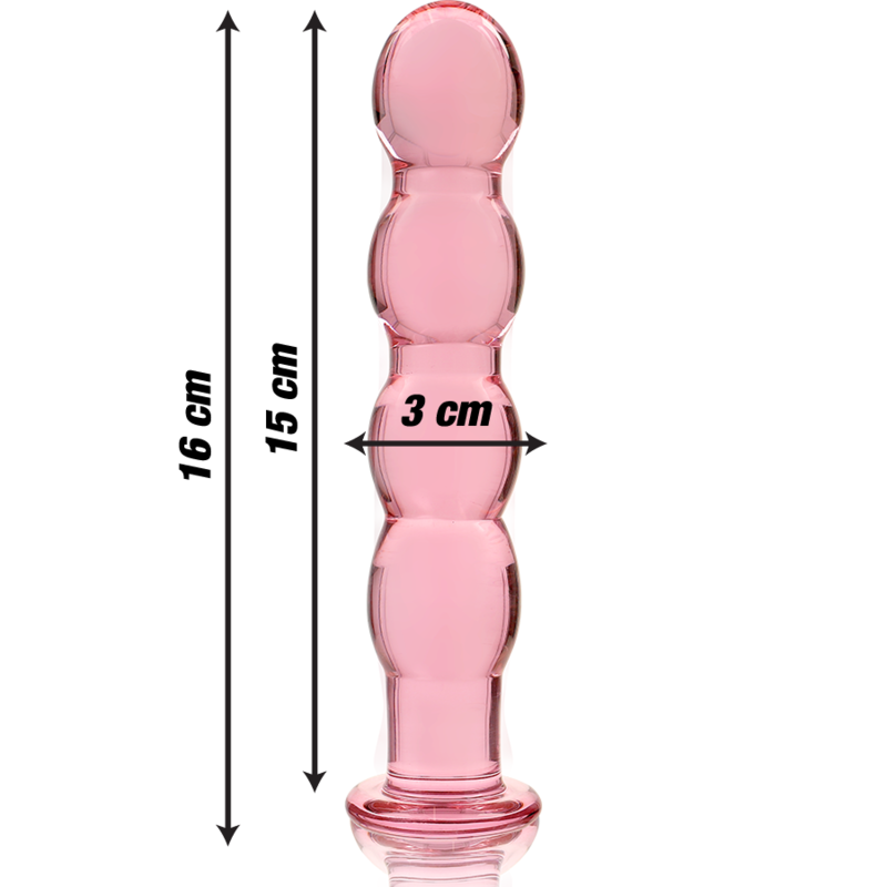NEBULA SERIES BY IBIZA Modèle 10 Gode Verre Borosilicate Rose 16.5 Cm -O- 3.5 Cm — vue alternative