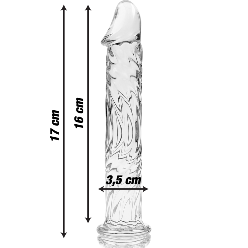 NEBULA SERIES BY IBIZA Modèle 12 Gode Verre Borosilicate Clair 17 Cm -O- 3.5 Cm — vue alternative