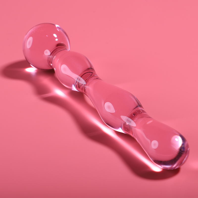 NEBULA SERIES BY IBIZA Modèle 13 Gode Verre Borosilicate Rose 18 Cm -O- 3.5 Cm — vue détaillée
