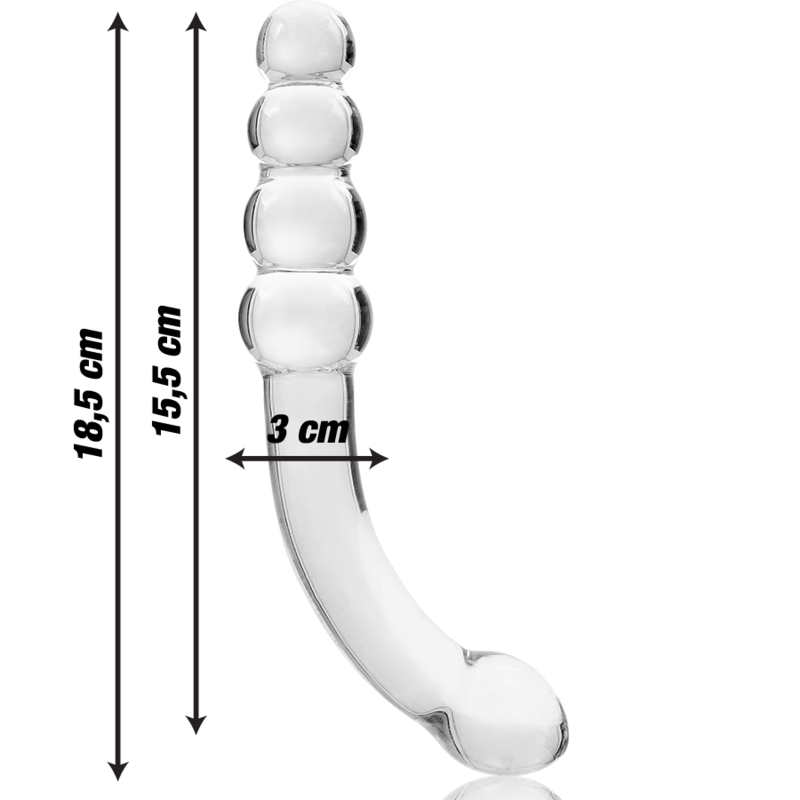NEBULA SERIES BY IBIZA Modèle 14 Gode Verre Borosilicate Clair 18.5 Cm -O- 3 Cm — vue alternative