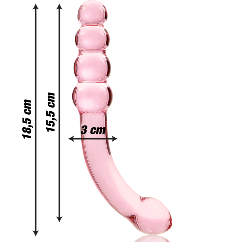 NEBULA SERIES BY IBIZA Modèle 14 Gode Verre Borosilicate Rose 18.5 Cm -O- 3 Cm — vue alternative