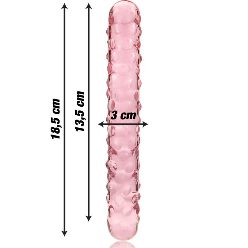 NEBULA SERIES BY IBIZA Modèle 15 Gode Verre Borosilicate Rose 18.5 Cm -O- 3 Cm — vue alternative