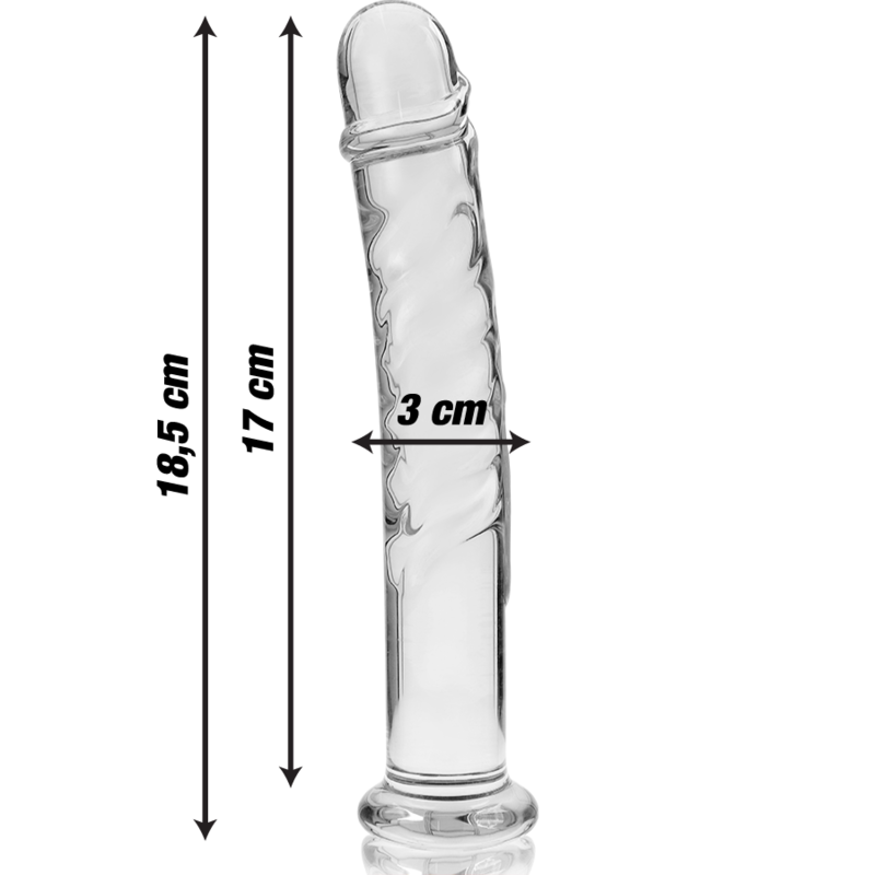 NEBULA SERIES BY IBIZA Modèle 16 Gode Verre Borosilicate Clair 18.5 Cm -O- 3 Cm — vue alternative