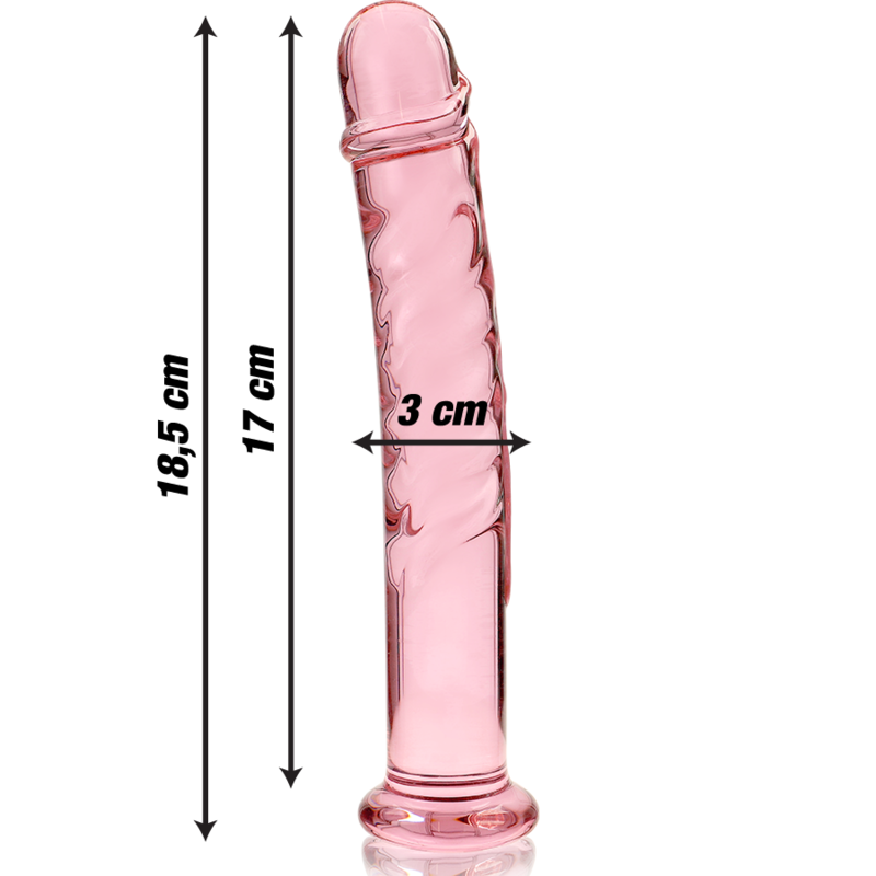 NEBULA SERIES BY IBIZA Modèle 16 Gode Verre Borosilicate Rose 18.5 Cm -O- 3 Cm — vue alternative