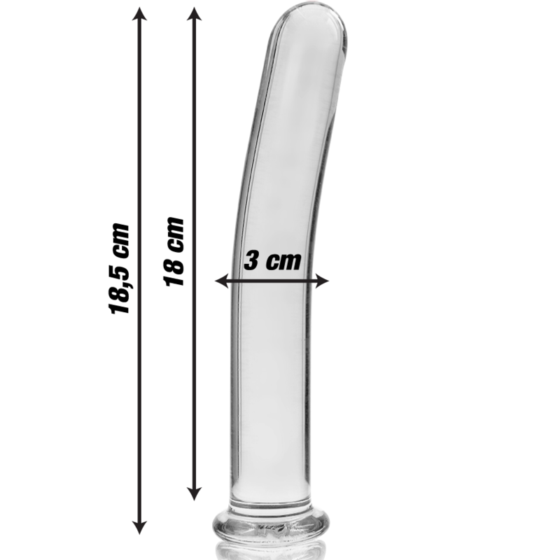 NEBULA SERIES BY IBIZA Modèle 17 Gode Verre Borosilicate Clair 18.5 Cm -O- 3 Cm — vue alternative