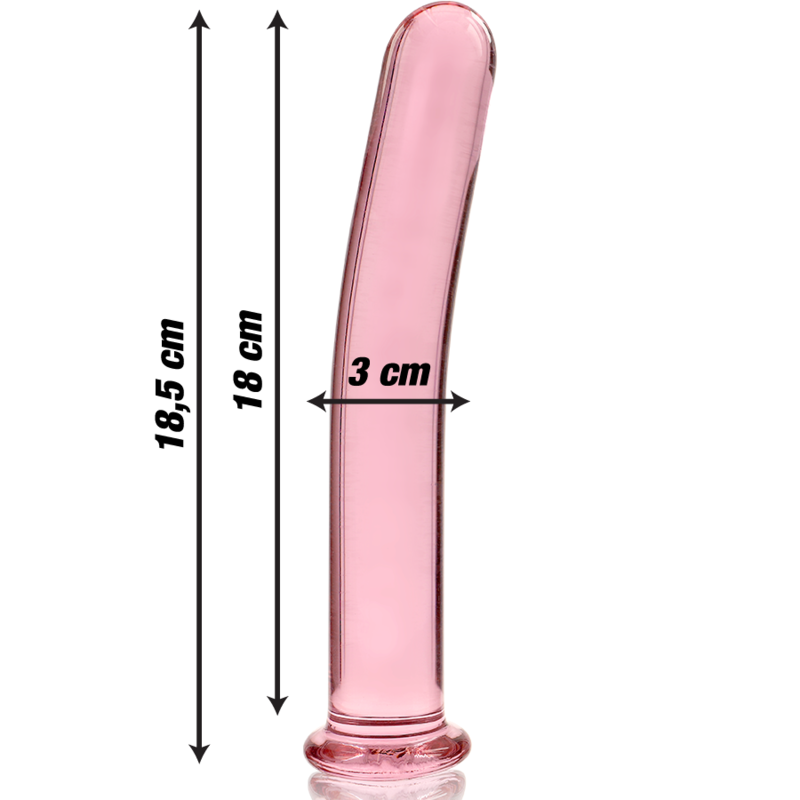 NEBULA SERIES BY IBIZA Modèle 17 Gode Verre Borosilicate Rose 18.5 Cm -O- 3 Cm — vue alternative