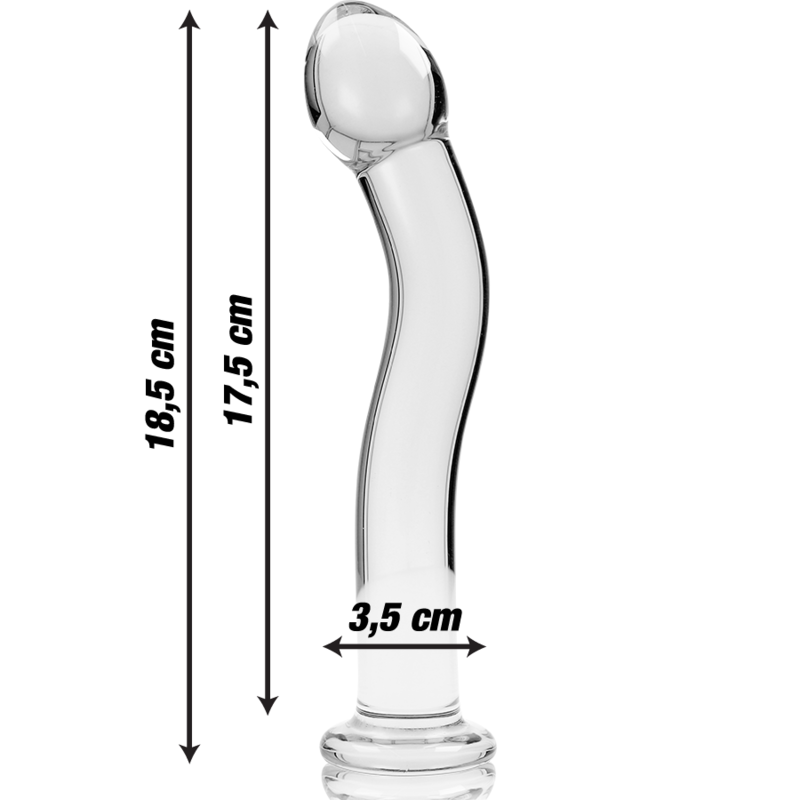 NEBULA SERIES BY IBIZA Modèle 18 Gode Verre Borosilicate Clair 18.5 Cm -O- 3.5 Cm — vue alternative