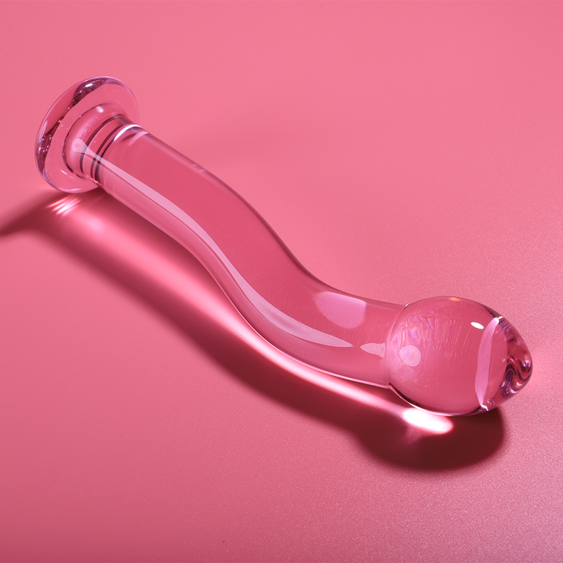NEBULA SERIES BY IBIZA Modèle 18 Gode Verre Borosilicate Rose 18.5 Cm -O- 3.5 Cm — vue détaillée