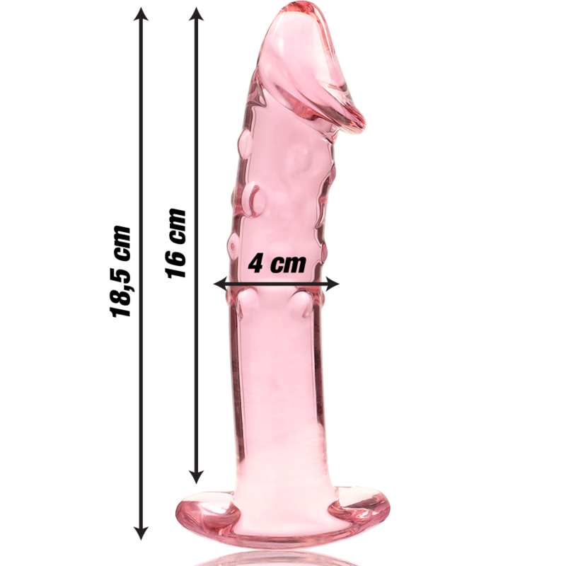 NEBULA SERIES BY IBIZA Modèle 19 Gode Verre Borosilicate Rose 18.5 Cm -O- 4 Cm — vue alternative
