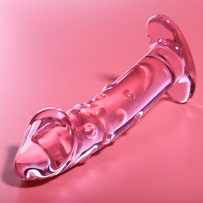 NEBULA SERIES BY IBIZA Modèle 19 Gode Verre Borosilicate Rose 18.5 Cm -O- 4 Cm — vue détaillée