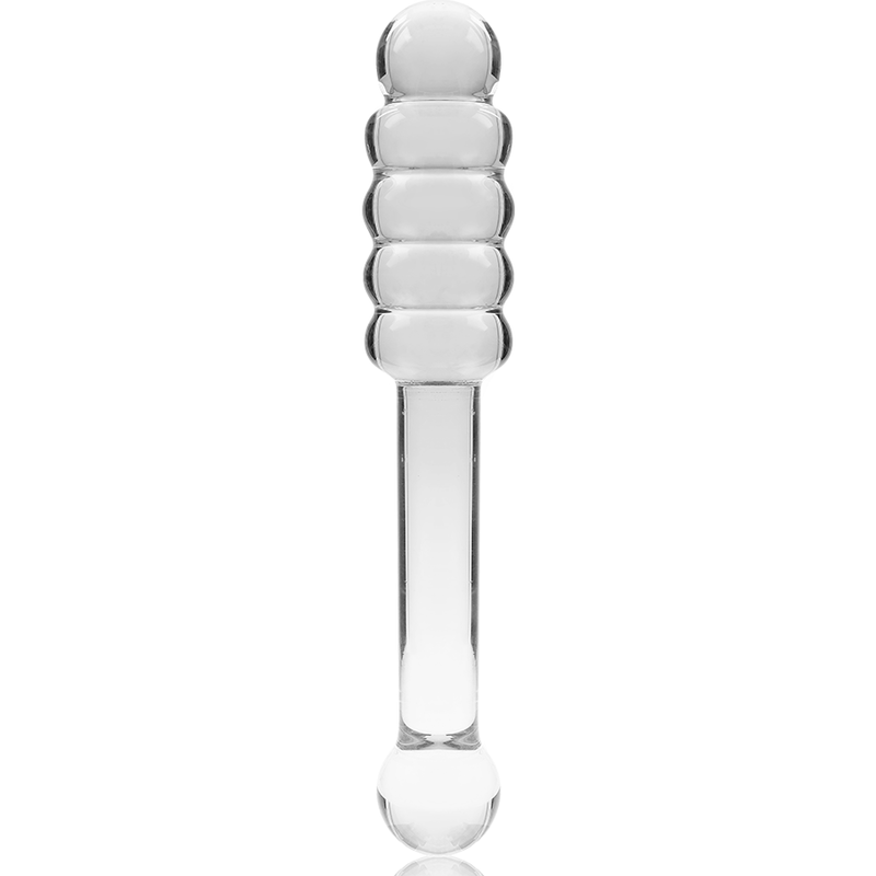 NEBULA SERIES BY IBIZA Modèle 20 Gode Verre Borosilicate Clair 20.5 Cm -O- 3 Cm — accessoires inclus