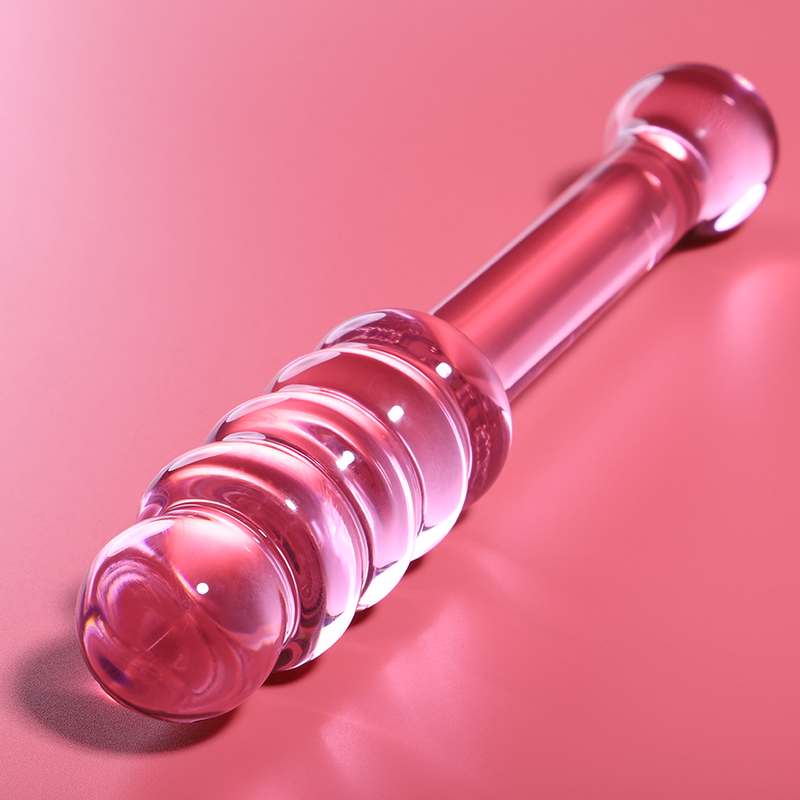 NEBULA SERIES BY IBIZA Modèle 20 Gode Verre Borosilicate Rose 20.5 Cm -O- 3 Cm — vue détaillée