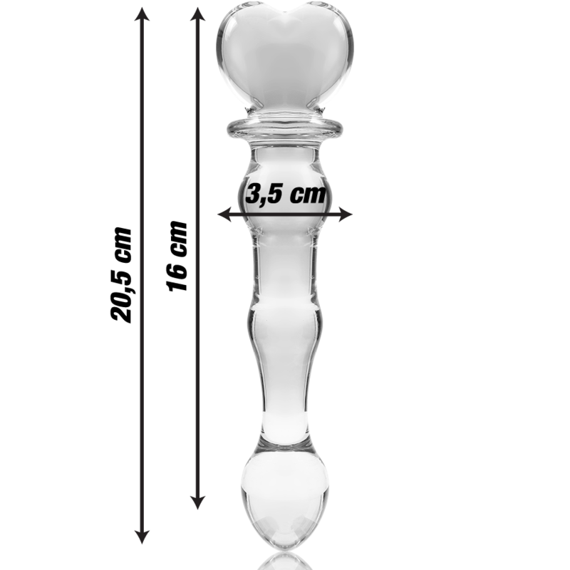 NEBULA SERIES BY IBIZA Modèle 21 Gode Verre Borosilicate Clair 20.5 Cm -O- 3.5 Cm — vue alternative
