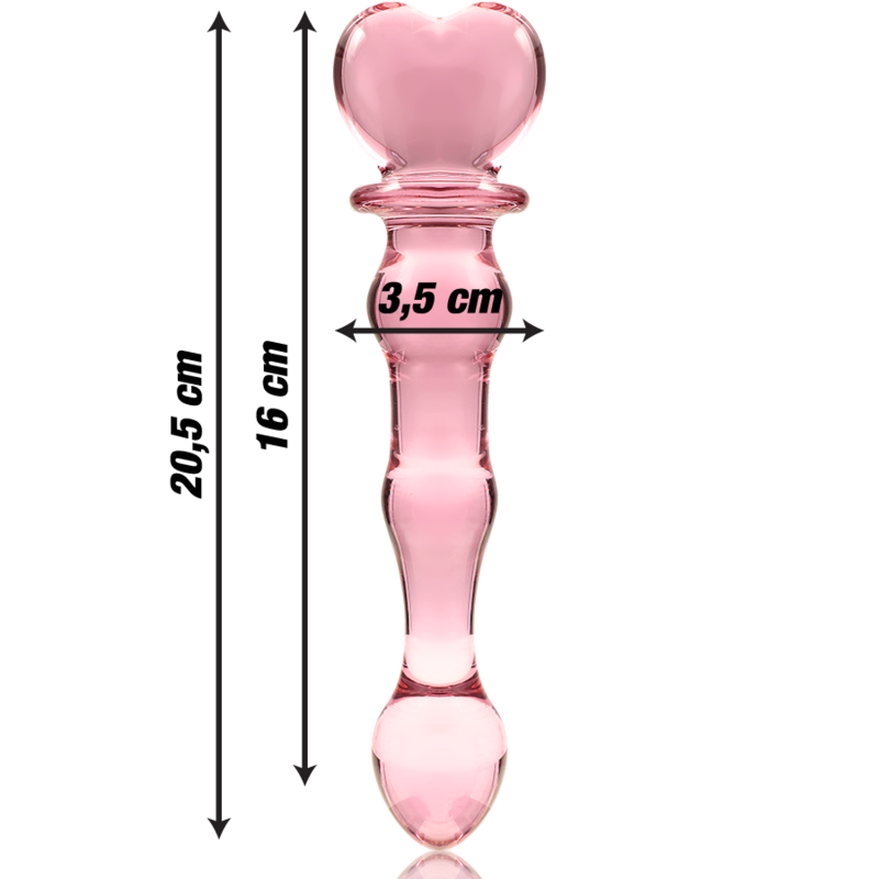 NEBULA SERIES BY IBIZA Modèle 21 Gode Verre Borosilicate Rose 20.5 Cm -O- 3.5 Cm — vue alternative