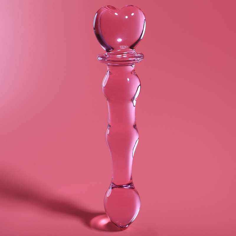 NEBULA SERIES BY IBIZA Modèle 21 Gode Verre Borosilicate Rose 20.5 Cm -O- 3.5 Cm — vue détaillée