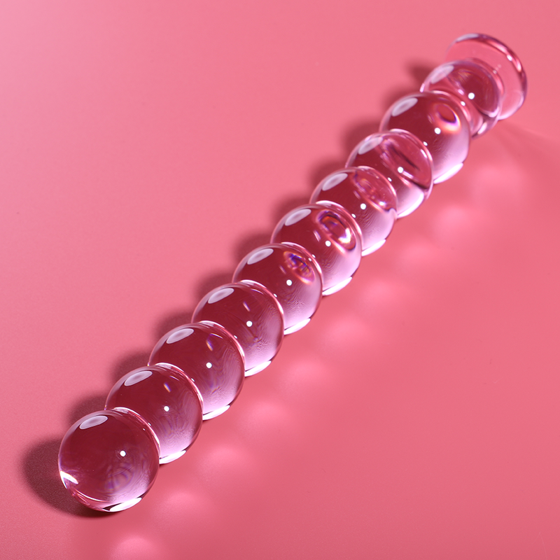 NEBULA SERIES BY IBIZA Modèle 22 Gode Verre Borosilicate Rose 21.5 Cm -O- 2.5 Cm — vue détaillée