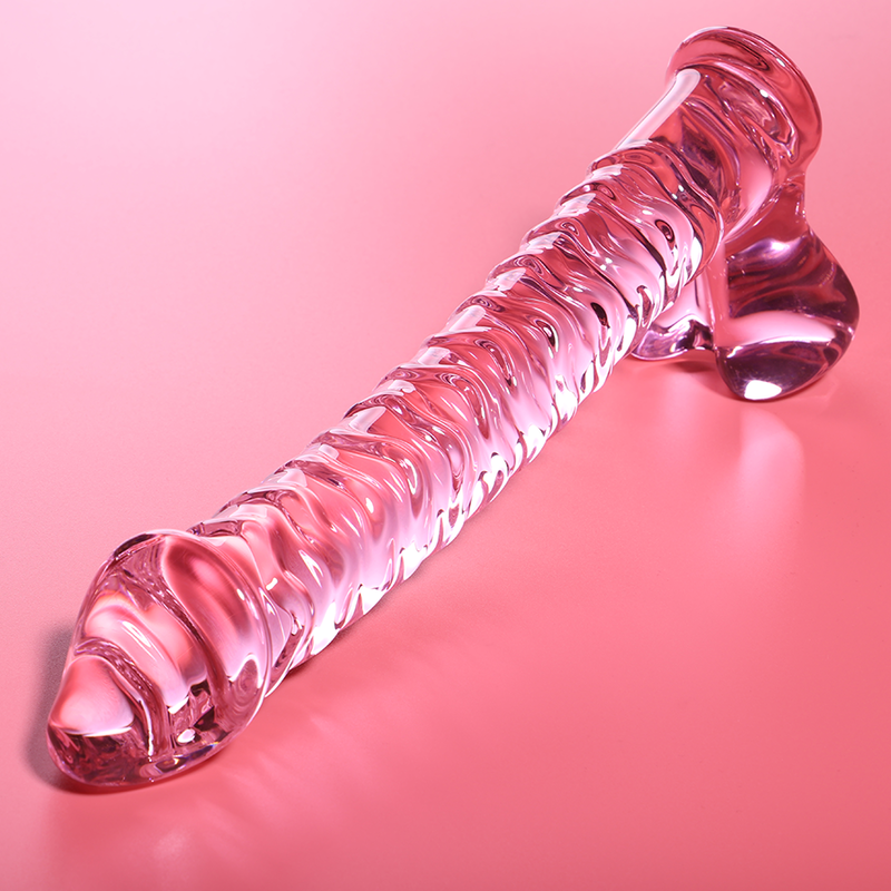 NEBULA SERIES BY IBIZA Modèle 23 Gode Verre Borosilicate Rose 21.5 Cm -O- 4 Cm — vue détaillée