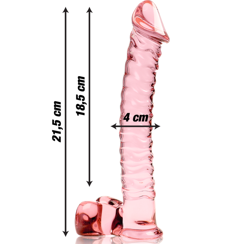 NEBULA SERIES BY IBIZA Modèle 23 Gode Verre Borosilicate Rose 21.5 Cm -O- 4 Cm — vue alternative
