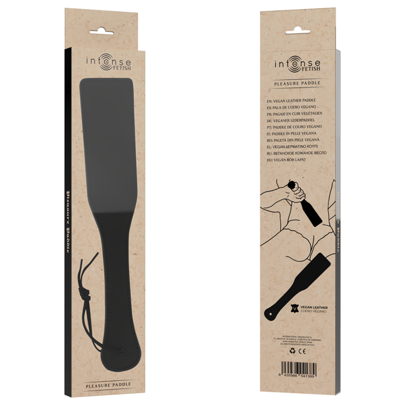 INTENSE FETISH Paddle Fétichisme Cuir Végétalien — accessoires inclus