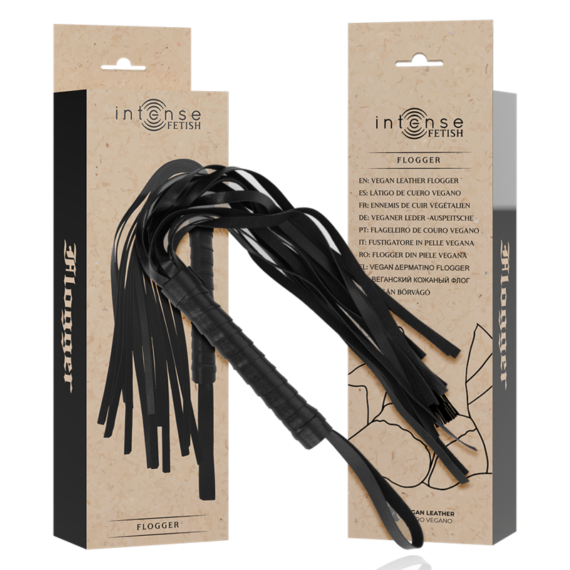 INTENSE FETISH Fetish Flogger Cuir Végétalien - Aura Intime