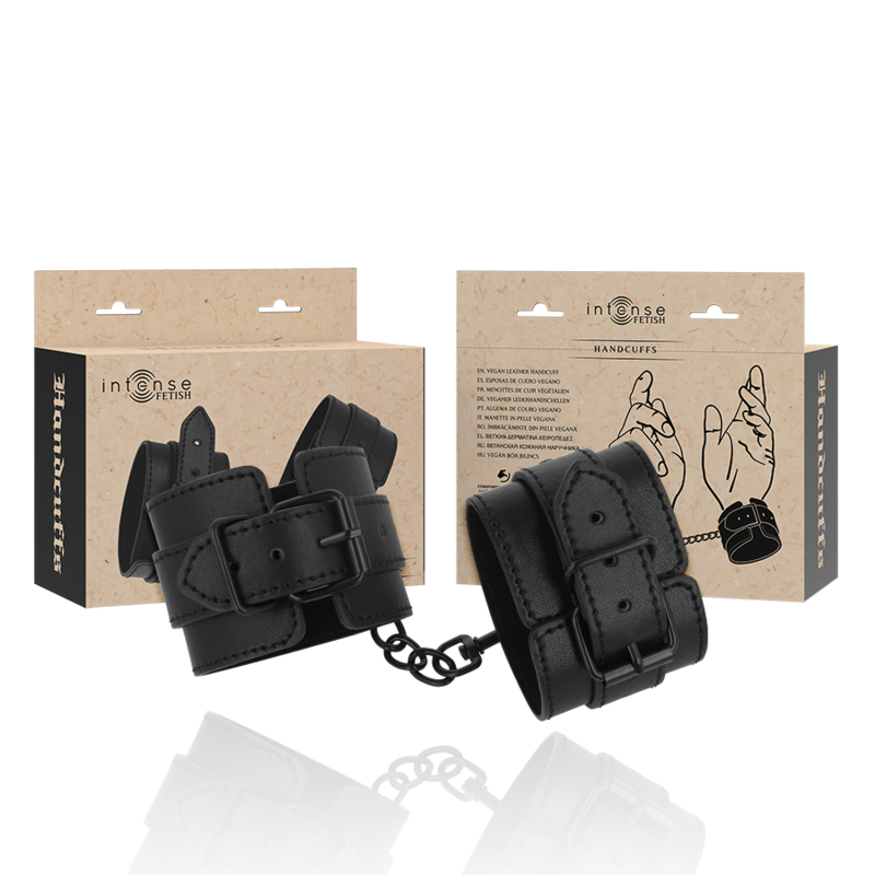INTENSE FETISH Fetish Menottes Cuir Végétalien - Aura Intime