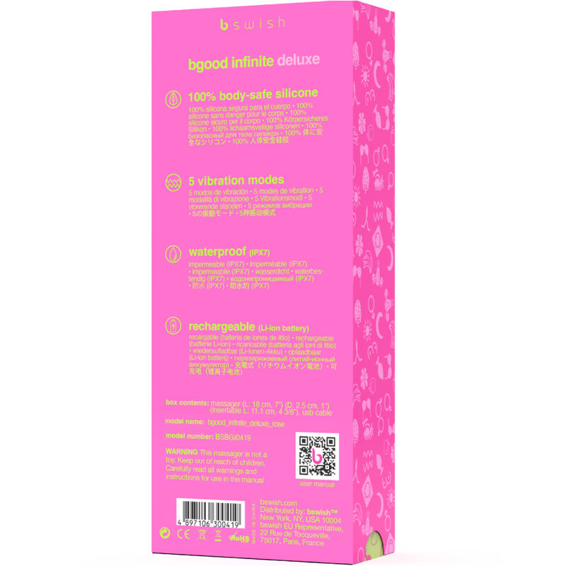 B SWISH Vibrateur Rechargeable B Swish - Bgood Infinite Deluxe Si... — accessoires inclus