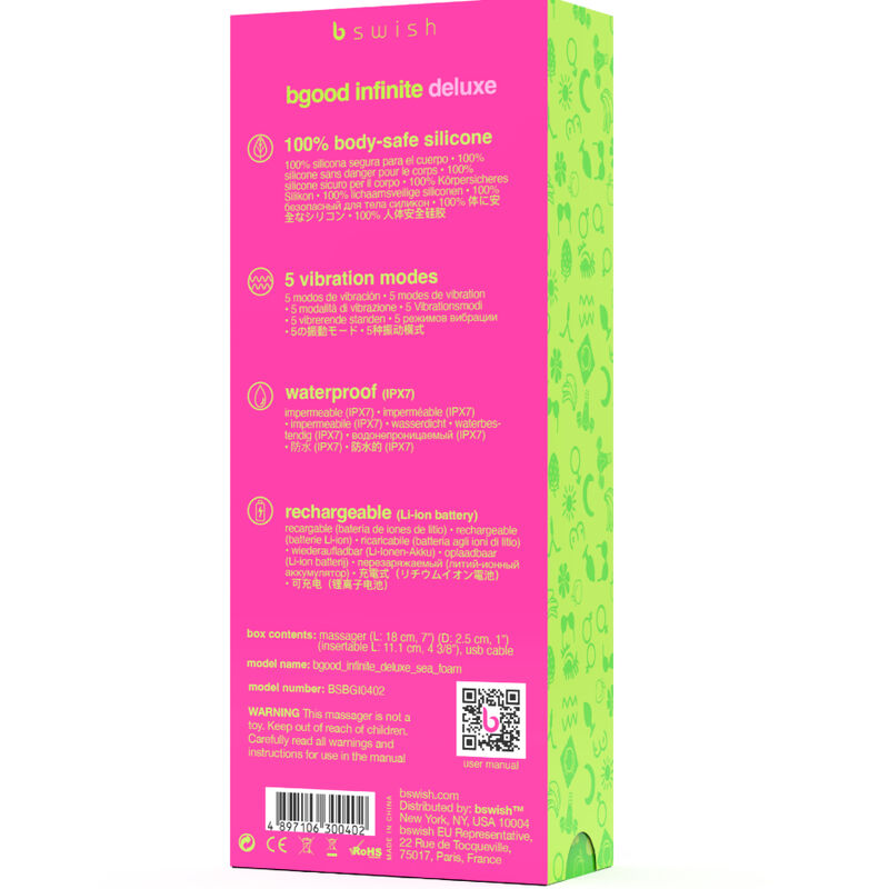 B SWISH Vibrateur Rechargeable B Swish - Bgood Infinite Deluxe Si... — accessoires inclus