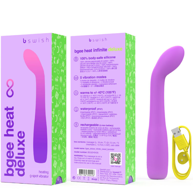 B SWISH Vibrateur Rechargeable Bgee Heat Infinite Deluxe Lavande ... — vue alternative