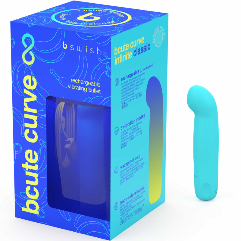 B SWISH Vibrateur Rechargeable Silicone Bleu Bcute Curve Infinite... — vue arrière