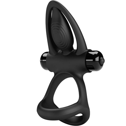 PRETTY LOVE - Vibrating Ring 10 Vibrations Black Silicone
