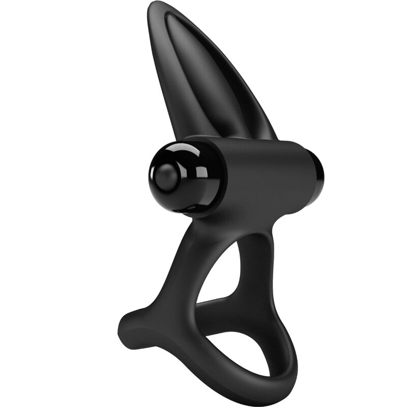 PRETTY LOVE MALE ANNEAU VIBRANT 10 VIBRATIONS SILICONE NOIR — vue alternative