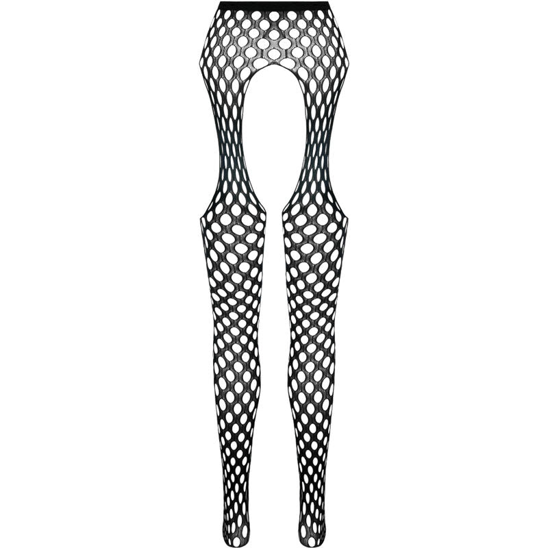 PASSION WOMAN GARTER & STOCK Bodystocking Eco Collection Eco S003 Blanc — vue arrière