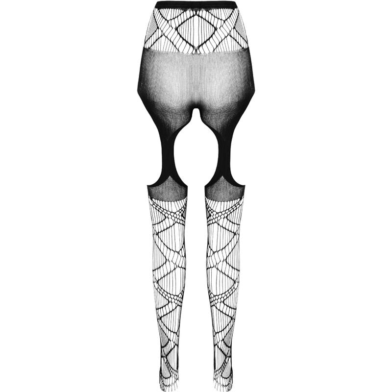 PASSION WOMAN GARTER & STOCK Bodystocking Eco Collection Eco S005 Blanc — vue arrière