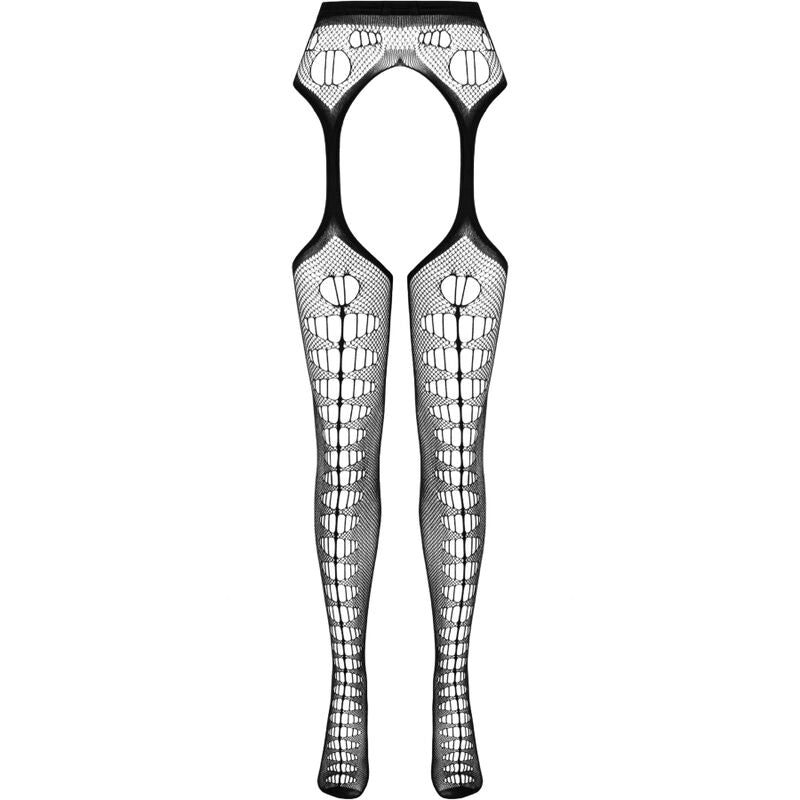 PASSION WOMAN GARTER & STOCK Bodystocking Eco Collection Eco S008 Noir — vue alternative