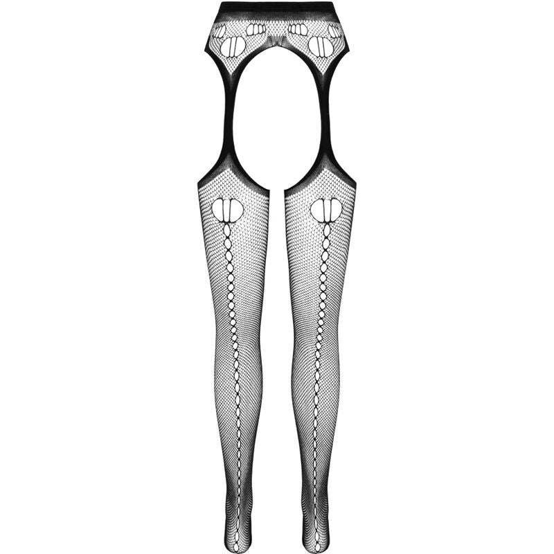 PASSION WOMAN GARTER & STOCK Bodystocking Eco Collection Eco S008 Blanc — vue arrière