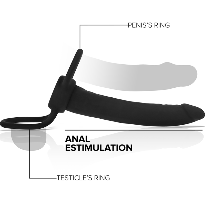 MYTHOLOGY FANTASY DILDO Gode Anal Cobi Onyx Anneau Bite Testicule 13 Cm Silicone — vue alternative
