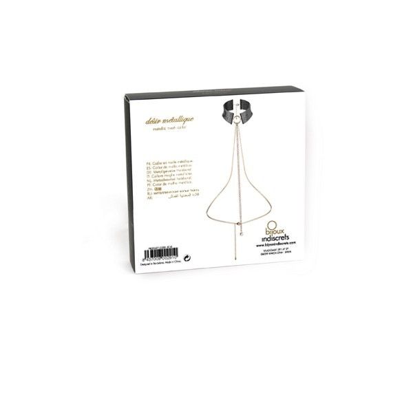 BIJOUX DESIRE METALLIQUE Désir Métallique Collier Métallisé Noir — accessoires inclus